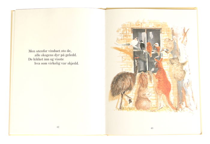 Åpen barnebok, Teddys natt i villmarken_thumb. Bilde
