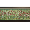 Originalmaleri av munnmaler Sigrid Slora. Blomstermotiv. Bilde.
