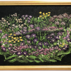 Originalmaleri av munnmaler Sigrid Slora. Blomstermotiv. Bilde.