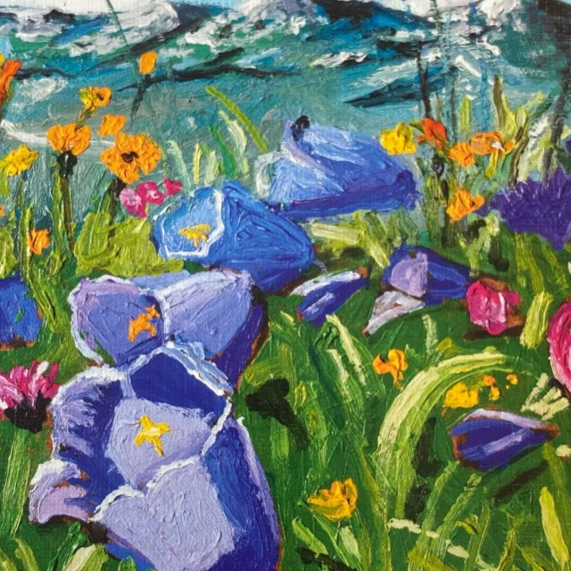 Deilig at våren er her🌷🌻 Originalen til dette motivet «Vårprakt i alpene» er malt med munnen av Lars Höllerer og finnes i vår Kunstkalender for 2025 🎨 sveip for å se hele motivet ➡️
.
#kunst #mfkforlag #munnmaler #fotmaler #vdmfk #julekort #kunstkalender #kalender #gratulasjonskort #puslespill #barnebøker #art #fineart #oilpainting #watercolour #acrylic #mouthpainter #footpainter  #mfpa #artbymouth  #artbyfoot #mfpaNorway #artbymouth   #artbyfoot
@mfkforlag